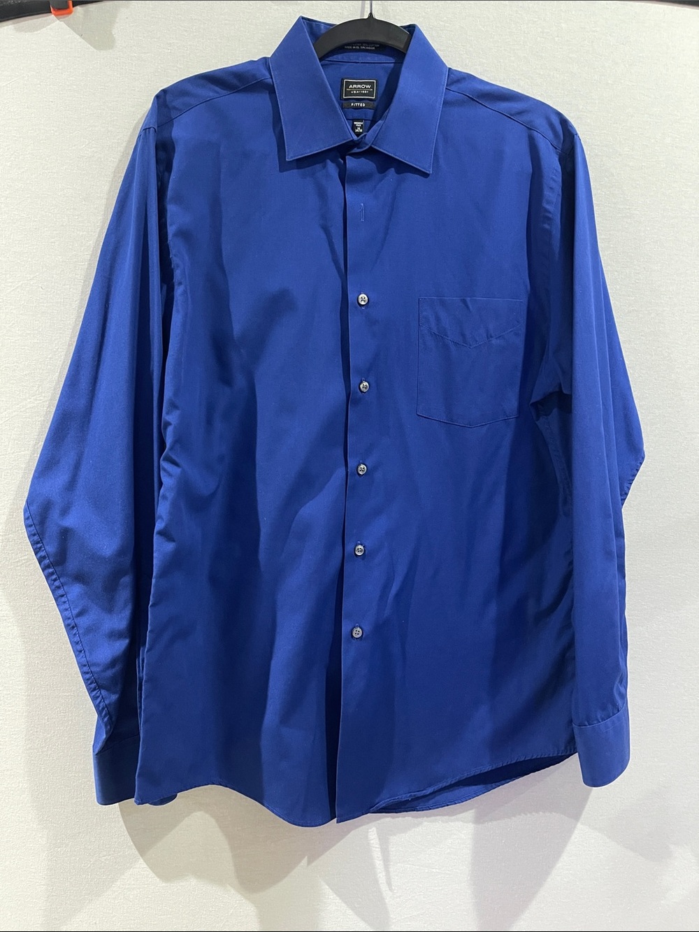 Fitted Arrow Men's Dress Shirt - Royal Blue